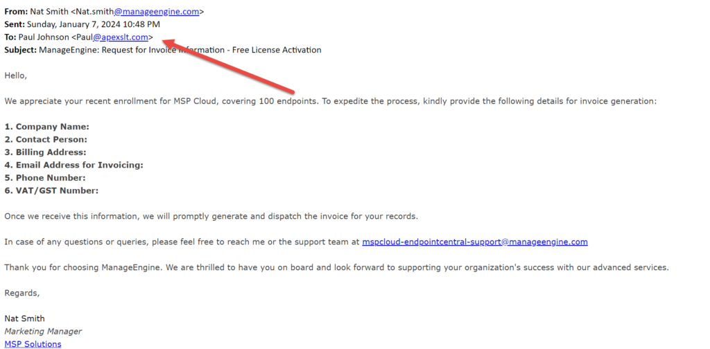 Phishing Email Examples for Training ApexSLT